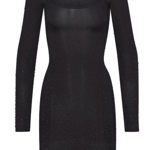 SKIMS JELLY SHEER RHINESTONE DRESS